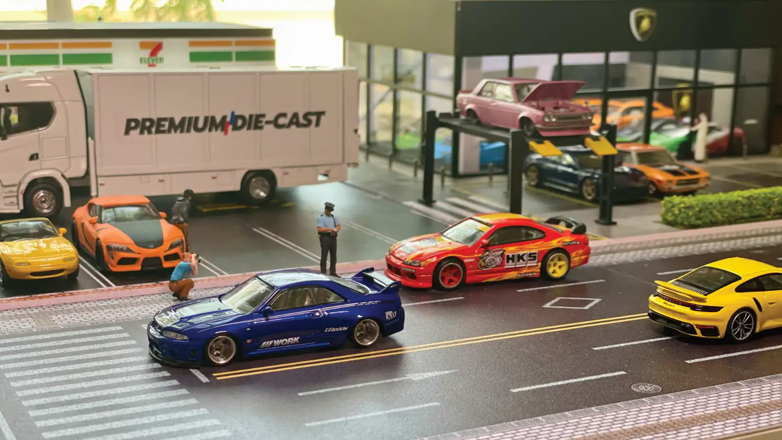 Die Cast cars diorama